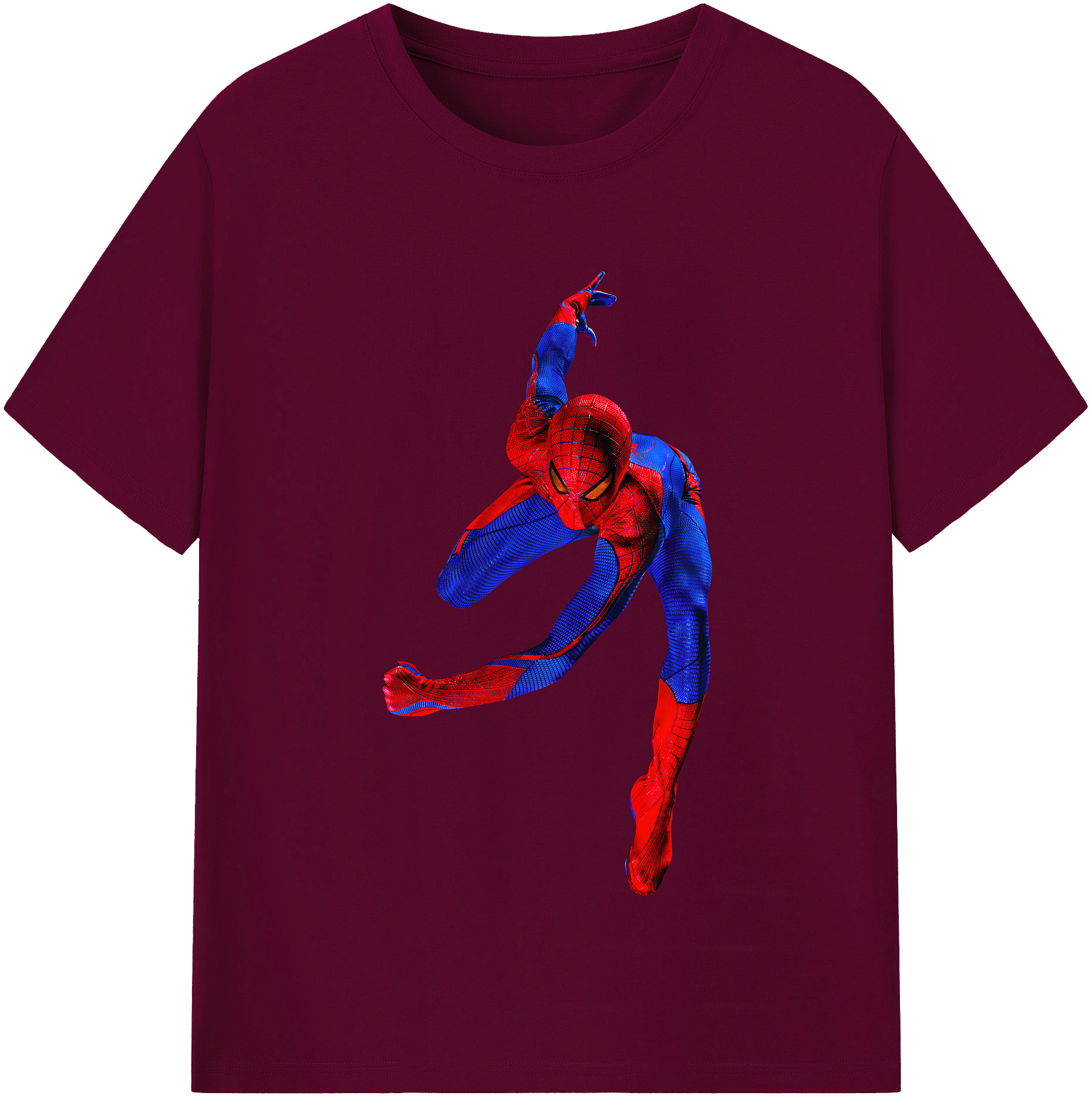 （画像用） Spider Man スパイダーマン レディースカジュアルプリントTシャツ（綿100％）